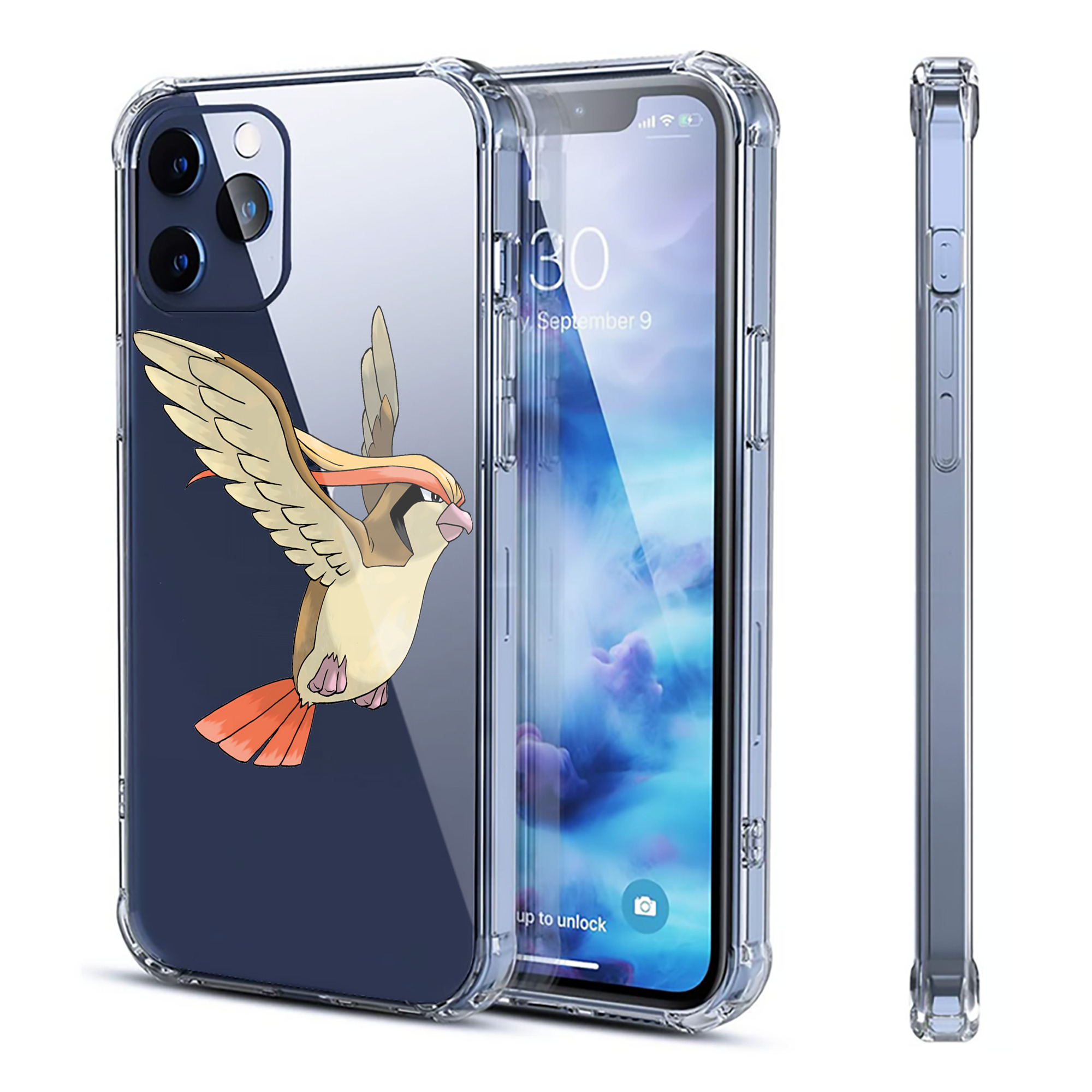 （画像用） ポケットモンスター Pokémon 【iPhone 12シリーズ対応】透明スマホケース（クリアソフトケース）